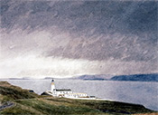 Watercolour. Bressay Lighthouse. Shetland. 