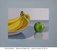 Bananas and apple by Brian Henderson