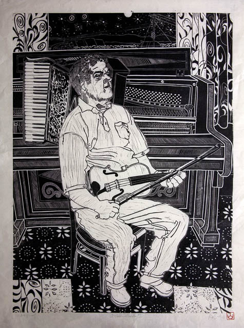 Ron Sandford print - Cullivoe Fiddler III