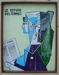 Mike McDonnell. Mixed media construction. Refuge des Femmes